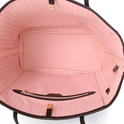 Louis Vuitton Damier Ebene Neo Neverfull MM Rose Ballerine 5 of 9