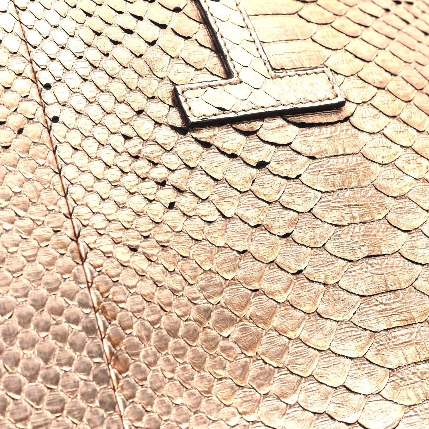 Tom Ford Metallic Snakeskin Small T Tote Gold 10 of 11