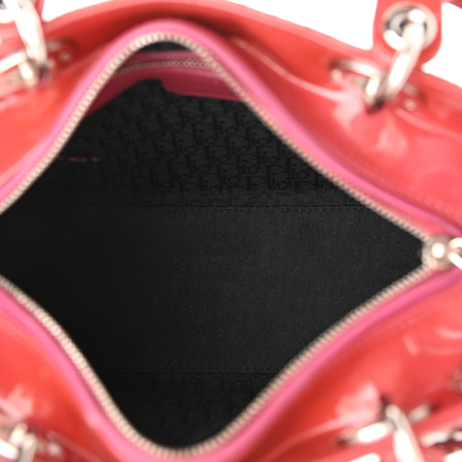 Christian Dior Patent Cannage Medium Lady Dior Red 5 of 10