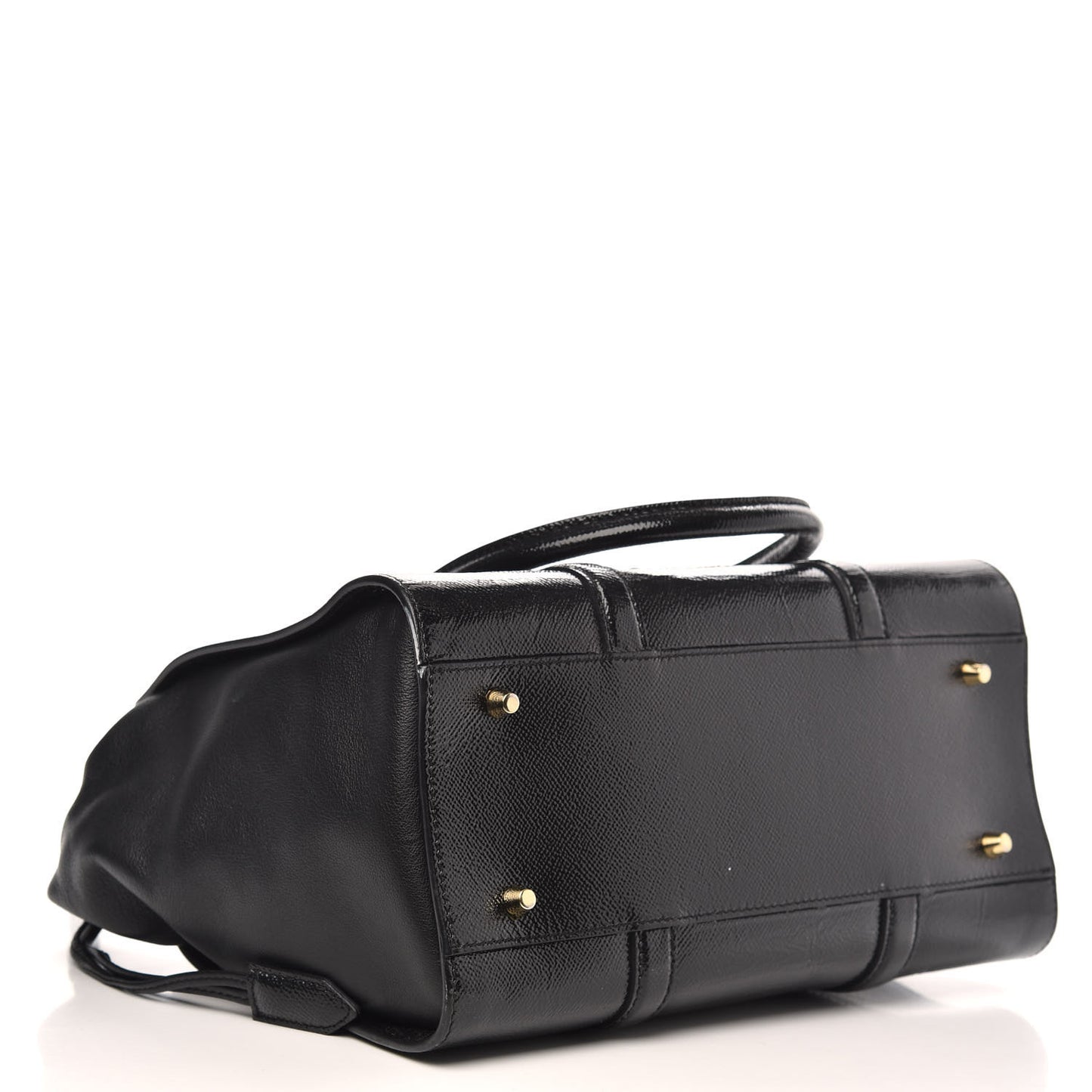 Patent Calfskin Medium Dinton Tote Black