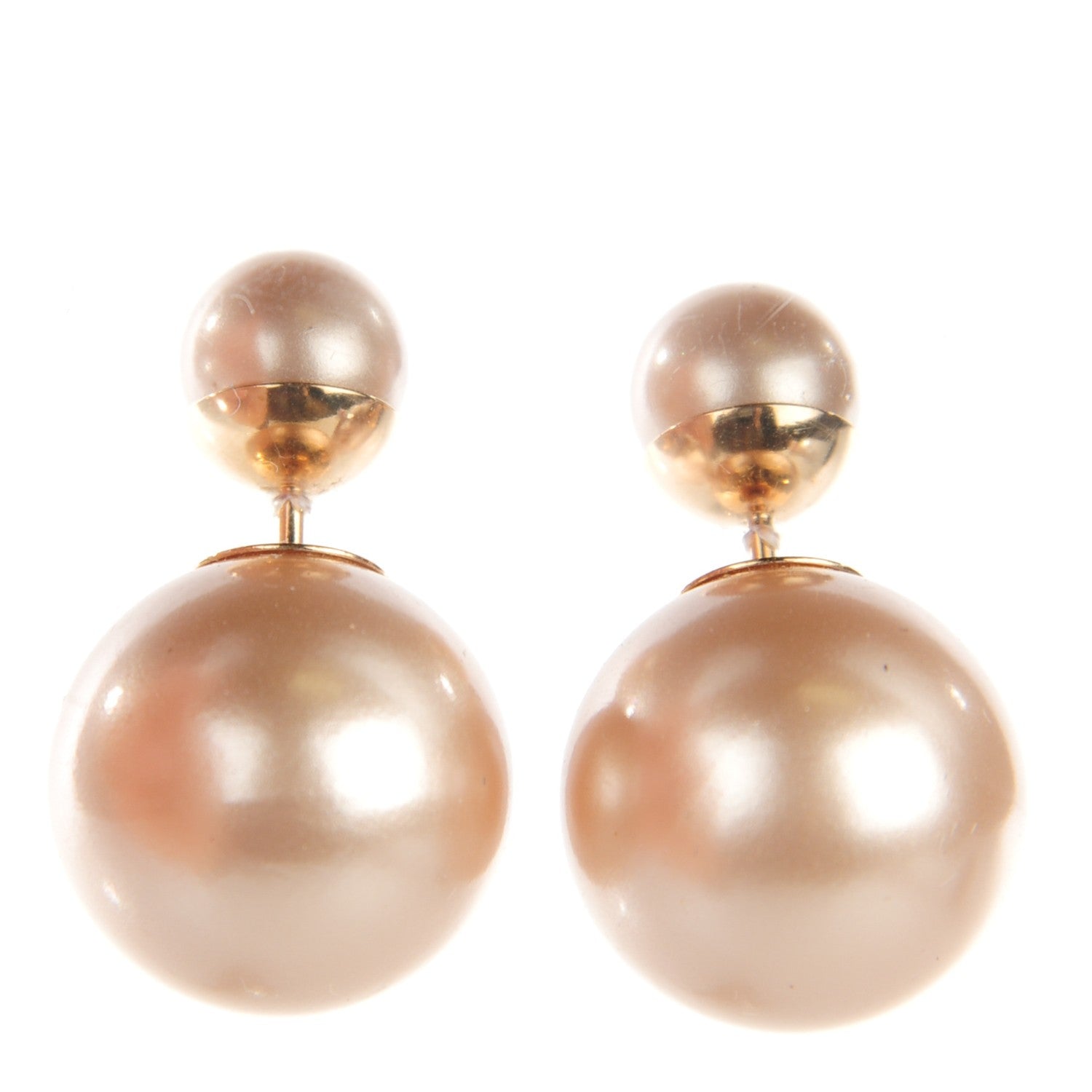 Christian Dior Pearl Mise En Dior Tribal Earrings Pink 1 of 4