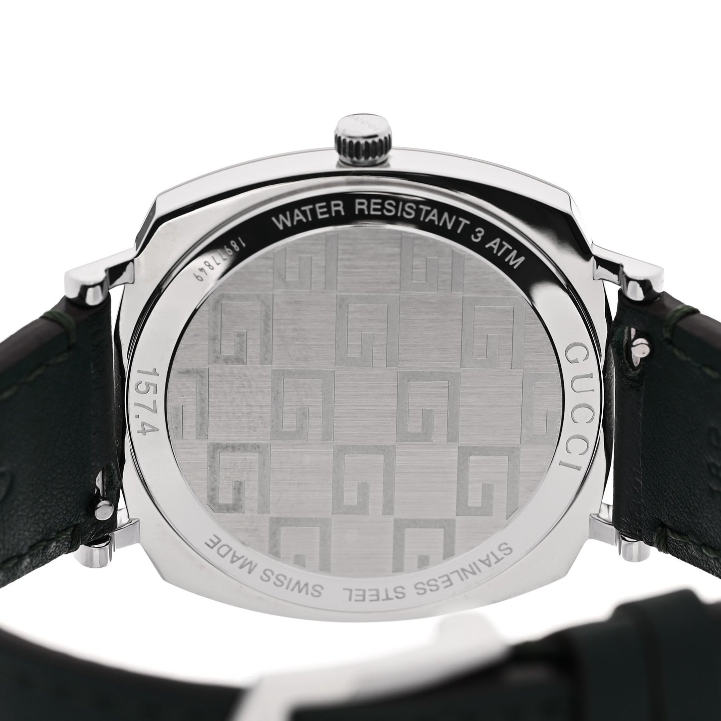 Stainless Steel Calfskin 35mm Grip Quartz Watch Green