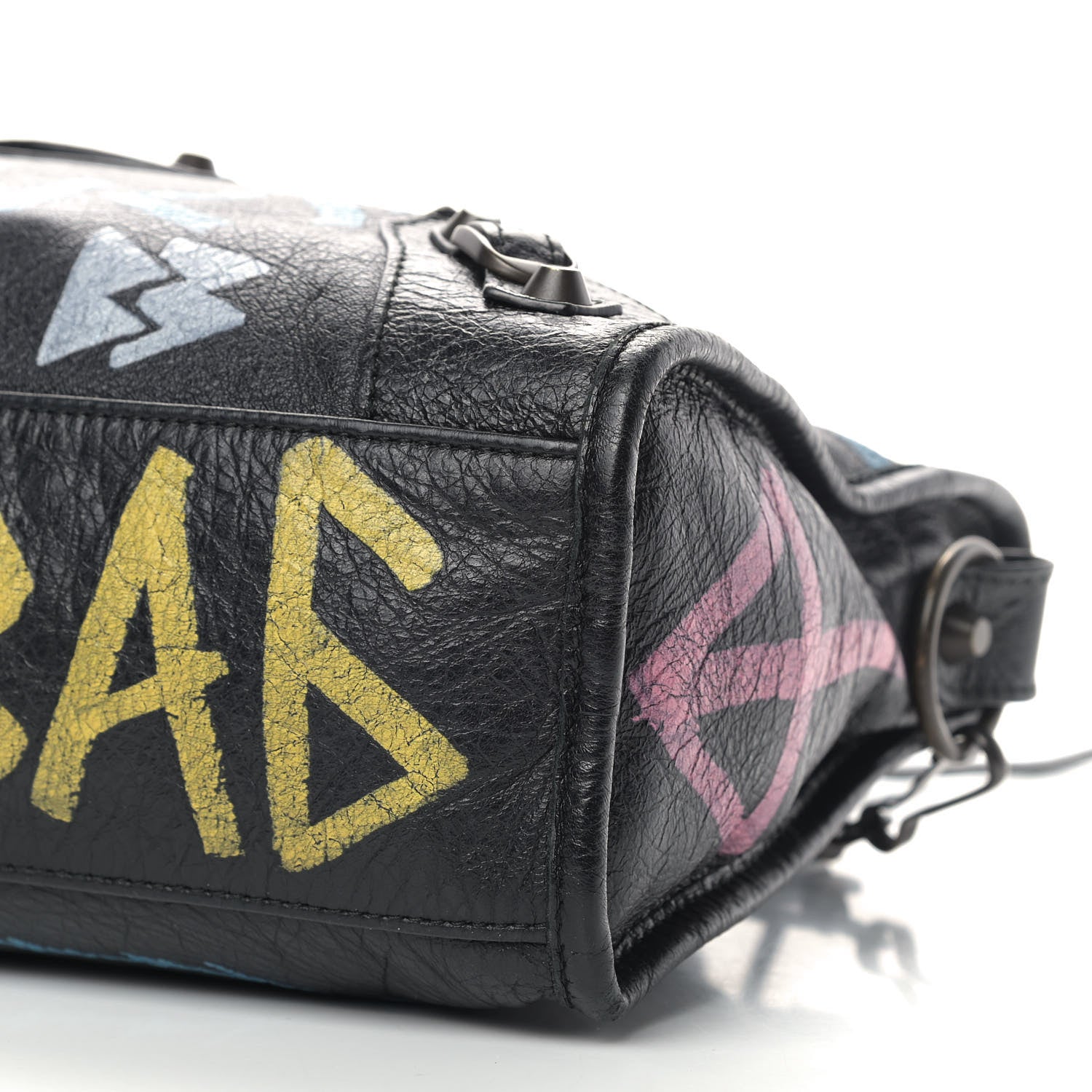 Balenciaga Agneau Graffiti All Over Classic Hardware S City Black Multicolor 6 of 10