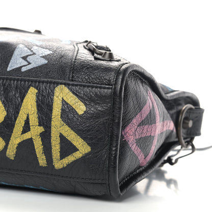 Balenciaga Agneau Graffiti All Over Classic Hardware S City Black Multicolor 6 of 10