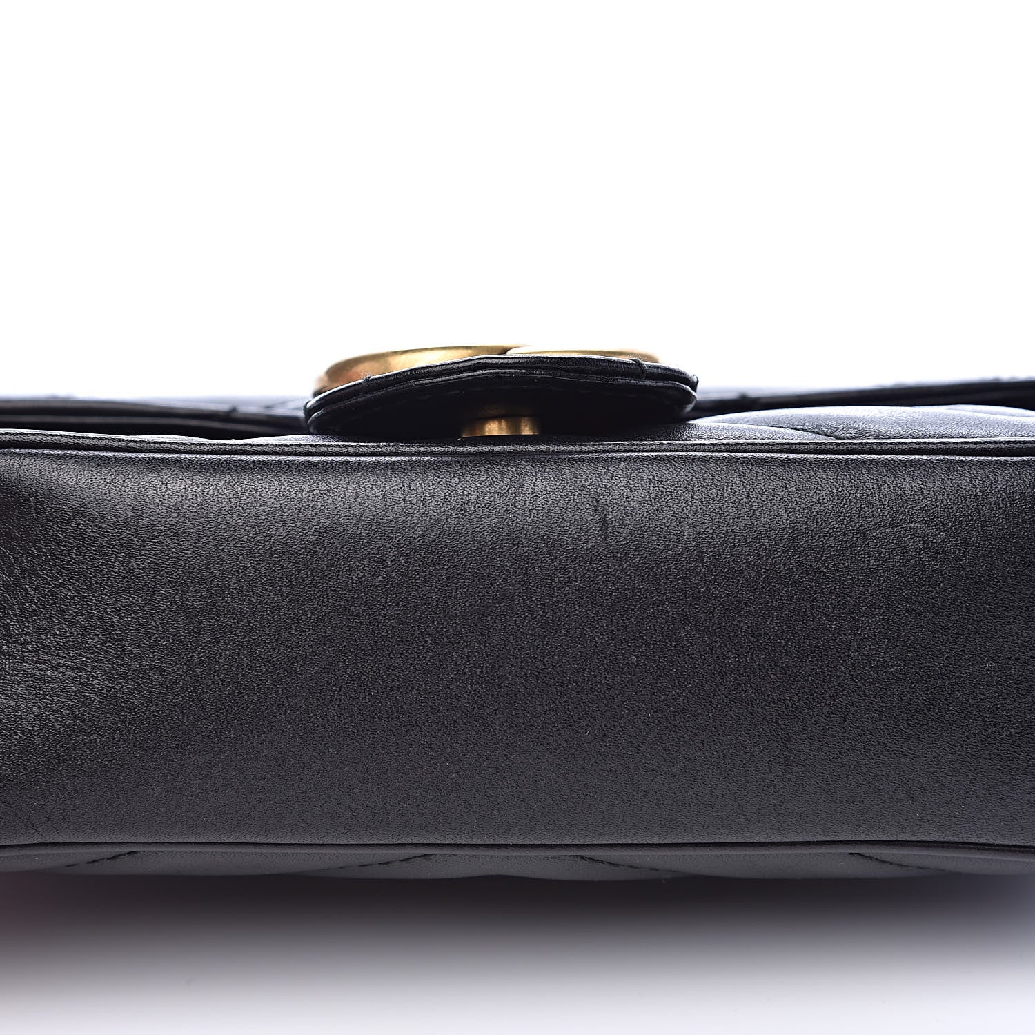 Gucci Calfskin Matelasse Super Mini GG Marmont Shoulder Bag Black 11 of 14