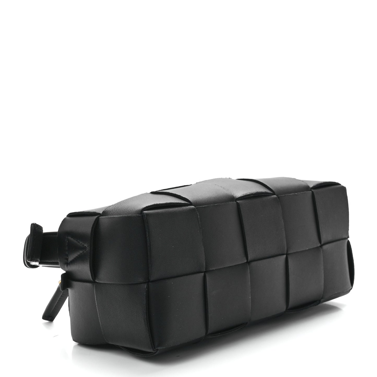 Lambskin Maxi Intrecciato Small Brick Cassette Bag Black