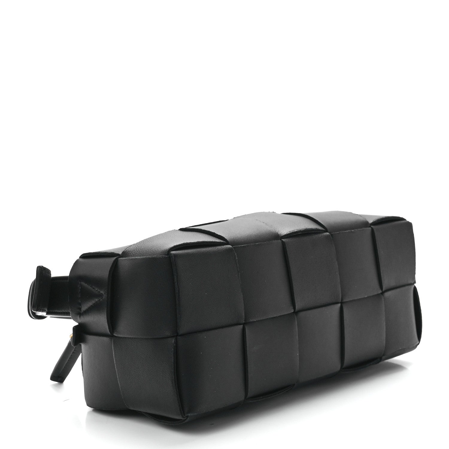 Bottega Veneta Lambskin Maxi Intrecciato Small Brick Cassette Bag Black 4 of 12