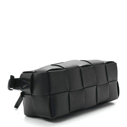 Bottega Veneta Lambskin Maxi Intrecciato Small Brick Cassette Bag Black 4 of 12