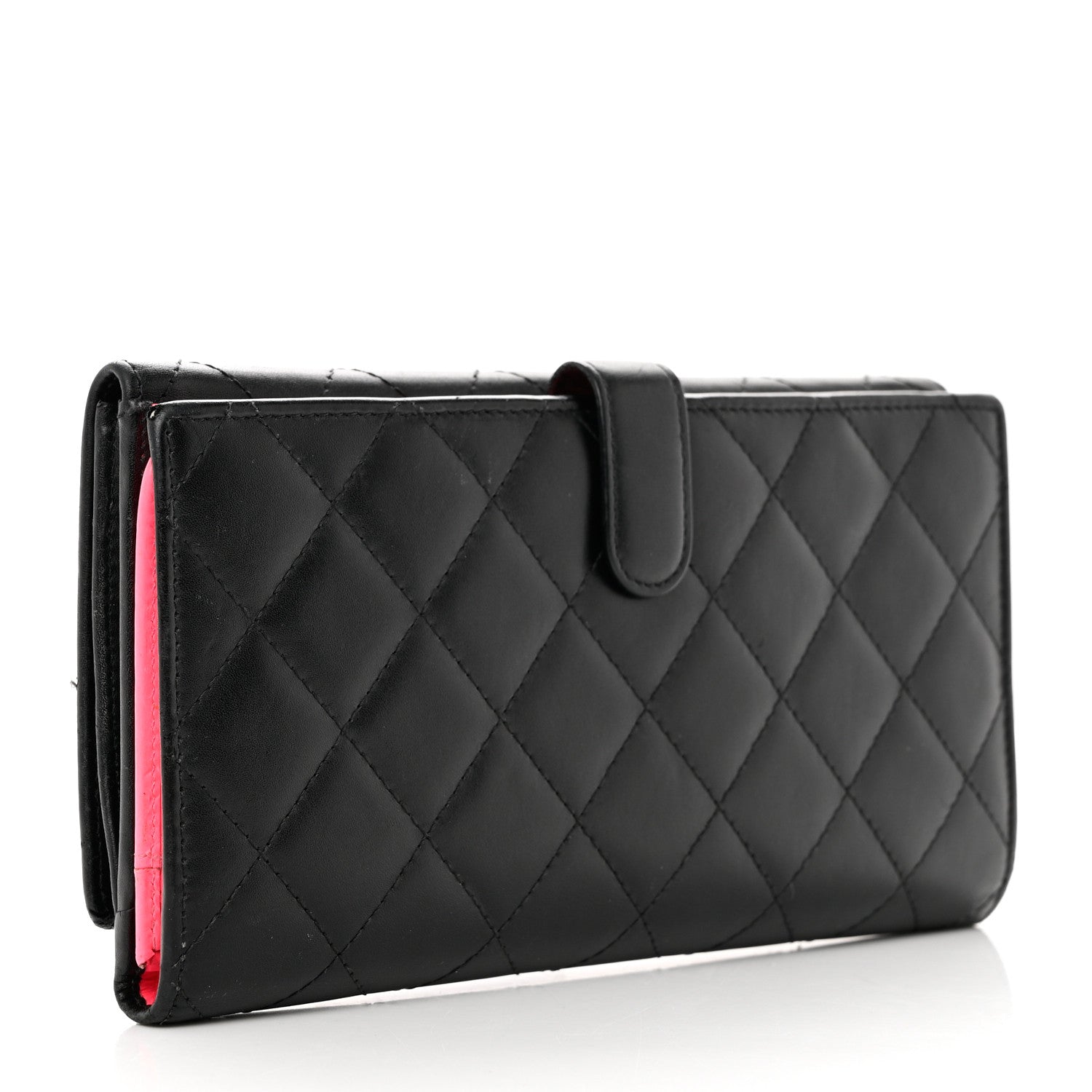 Chanel Calfskin Quilted Cambon Long Double Wallet Black 3 of 10