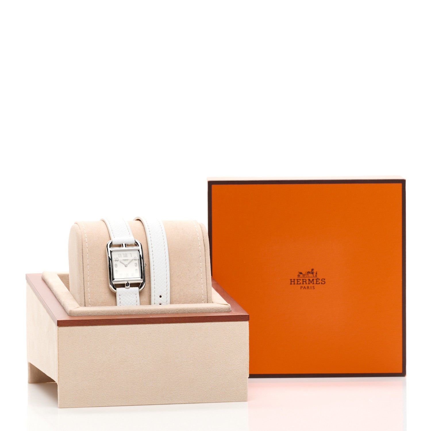 Hermes Stainless Steel Epsom 23mm Cape Cod Double Tour Quartz Watch Blanc 5 of 5