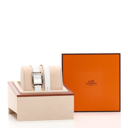 Hermes Stainless Steel Epsom 23mm Cape Cod Double Tour Quartz Watch Blanc 5 of 5