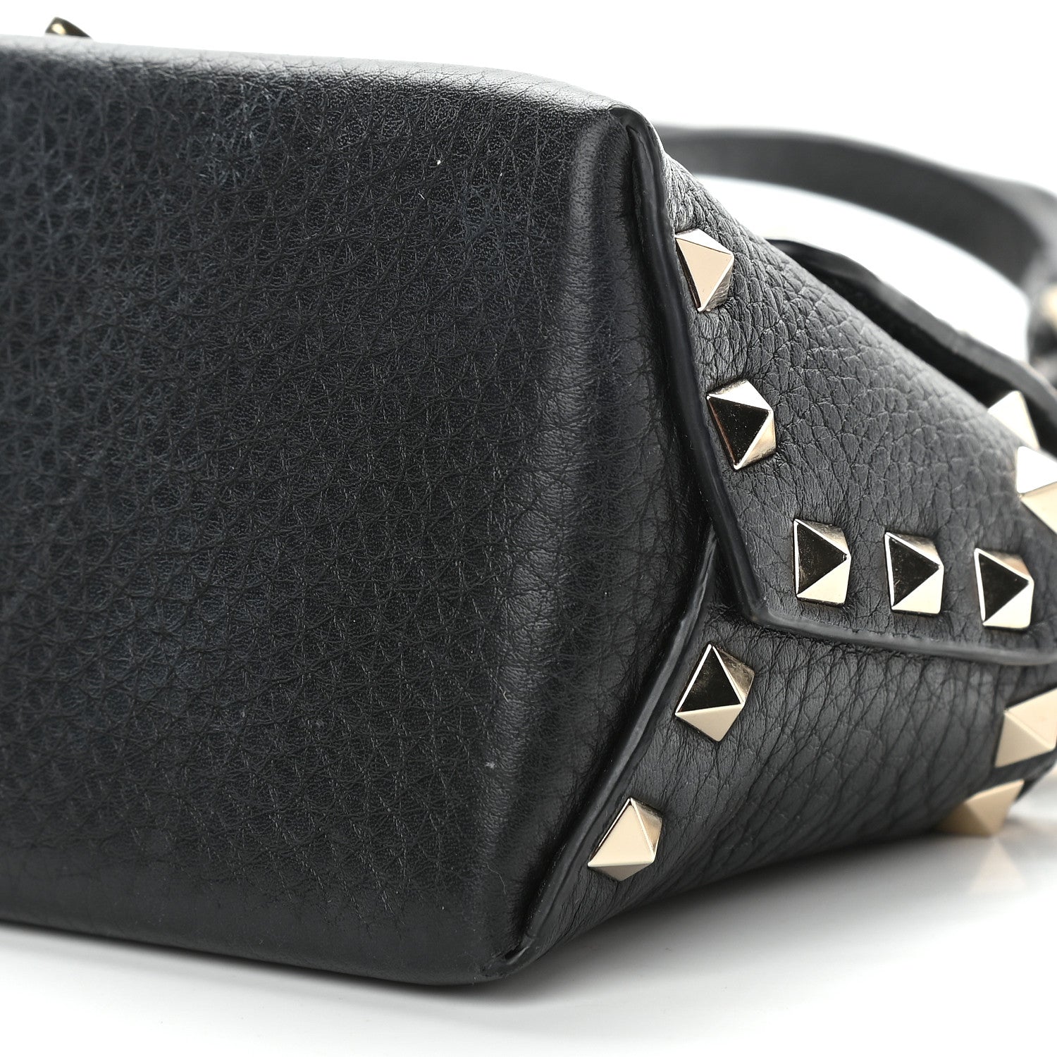 Valentino Garavani Pebbled Calfskin Mini Rockstud Crossbody Bag Black 8 of 8