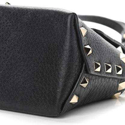 Valentino Garavani Pebbled Calfskin Mini Rockstud Crossbody Bag Black 8 of 8