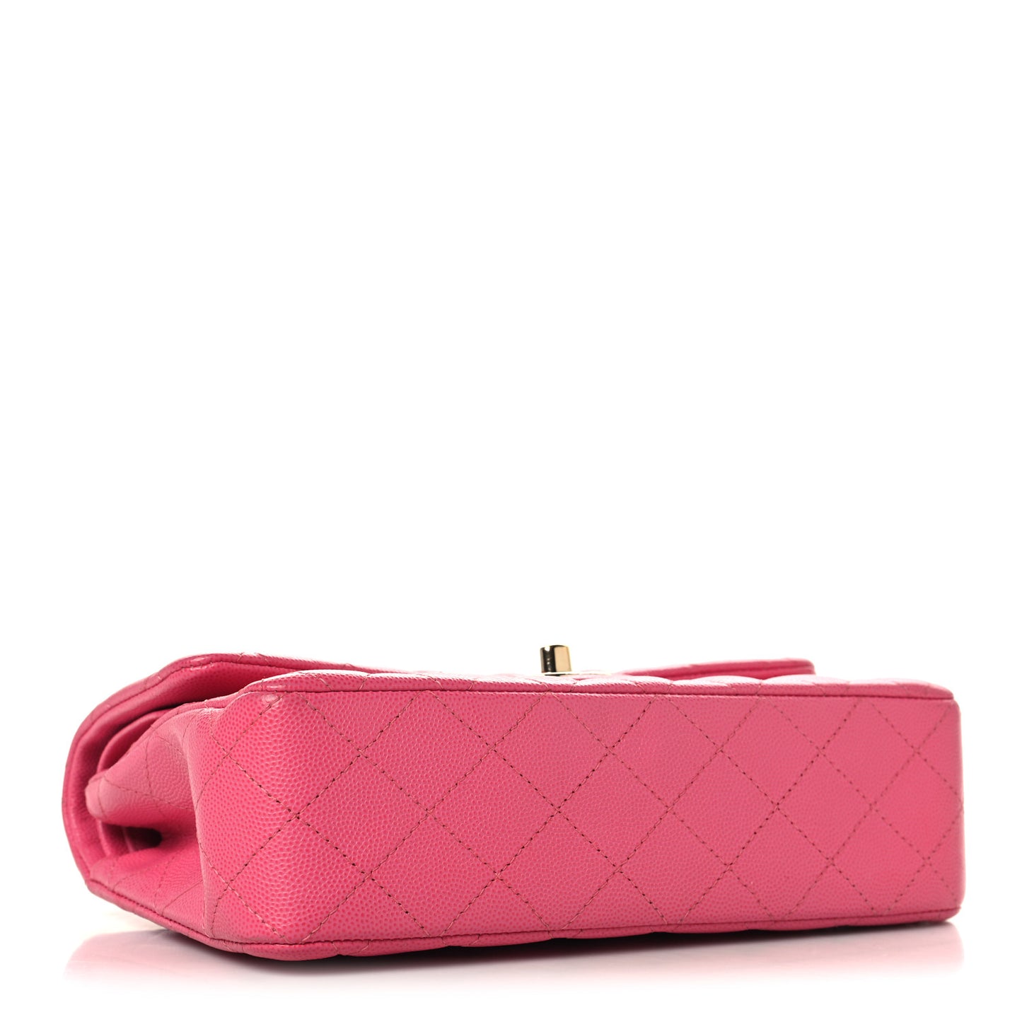 Caviar Quilted Small Double Flap Pink