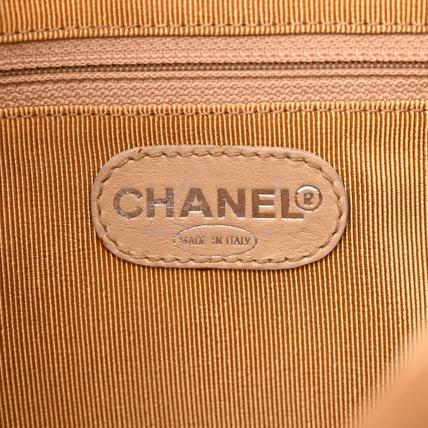 Suede CC Shoulder Bag Beige
