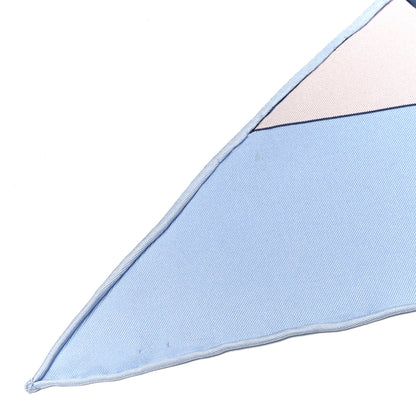 Hermes Silk Eperon D'Or Giant Pointe Triangle Scarf Bleu Ciel Parma 5 of 6