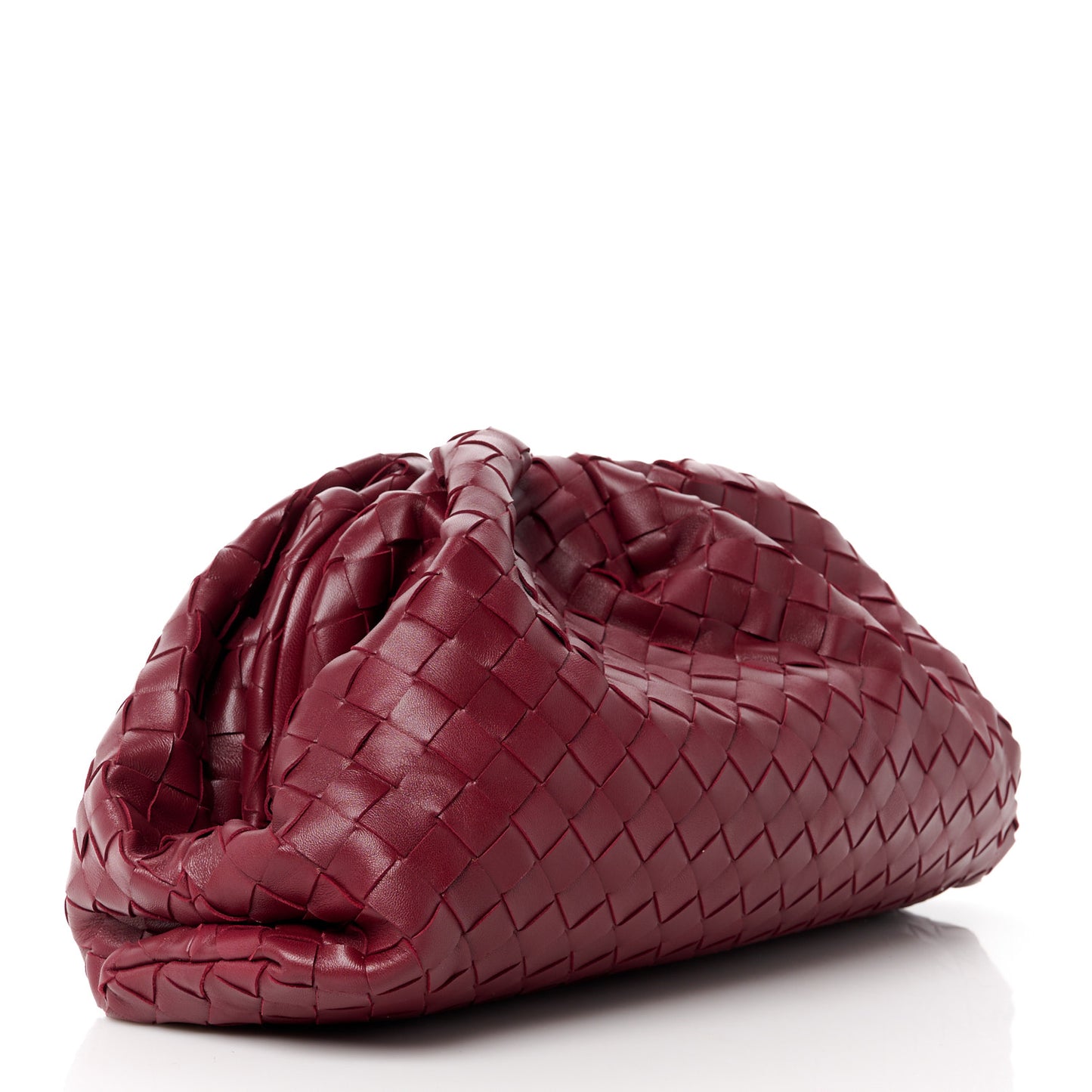 Nappa Maxi Intrecciato The Pouch Oversized Clutch Bordeaux