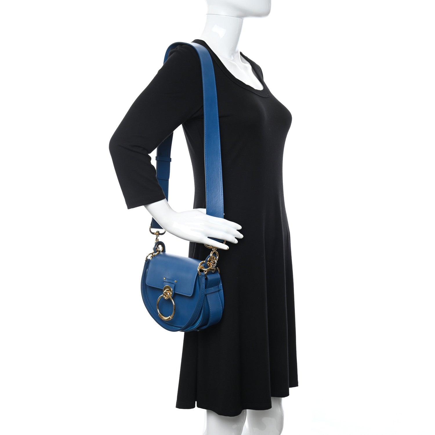 Chloe Calfskin Small Tess Bag Smoky Blue 2 of 9