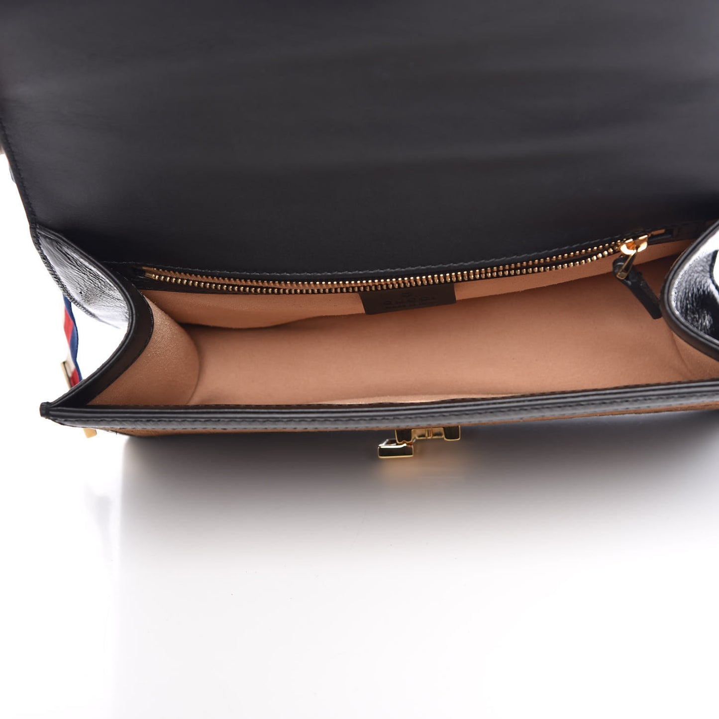 Velvet GG Monogram Web Small Sylvie Shoulder Bag Brown Black Oro Vecchio