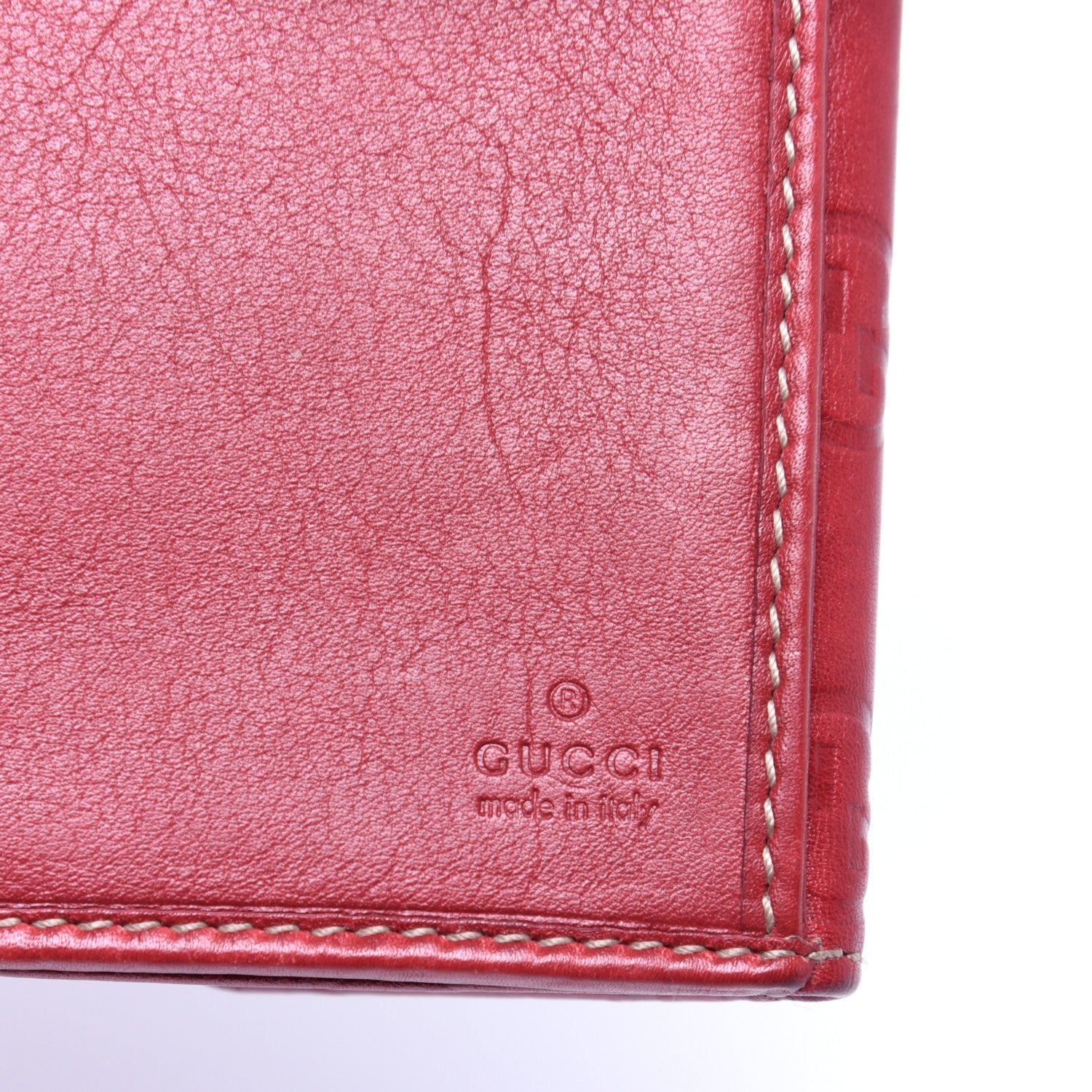 Gucci Guccissima Princy Continental Wallet Red 8 of 10