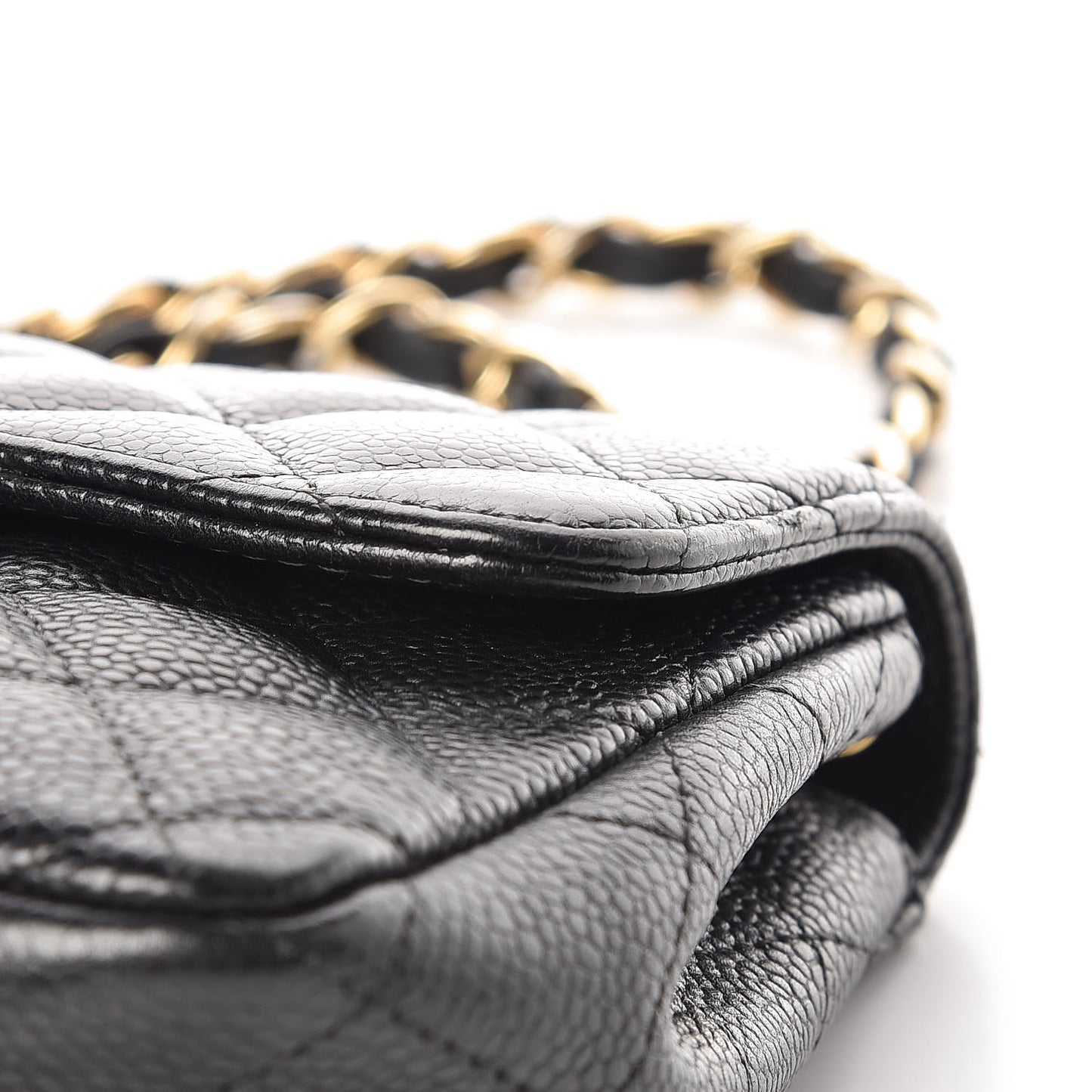 Caviar Quilted East West Flap Black