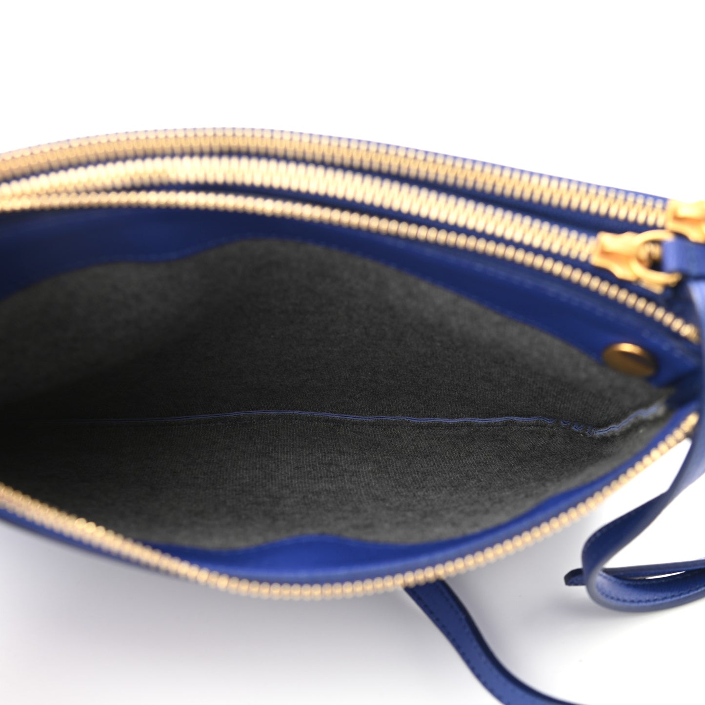 Lambskin Large Trio Crossbody Bag Deep Blue