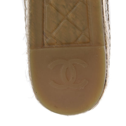 Chanel Lambskin CC Espadrilles 37 White 9 of 11