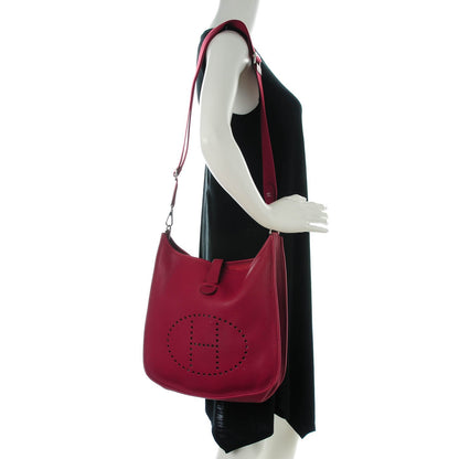 Hermes Taurillon Clemence Evelyne III GM Rubis 2 of 7