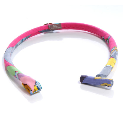 Hermes Silk Collier En Bois Et Soie Petit H Necklace 6 of 7