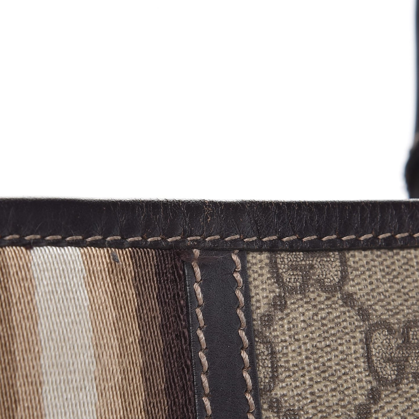 GG Plus Monogram Web Tote Dark Brown