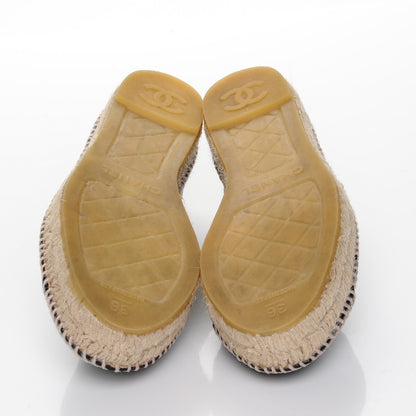 Chanel Lambskin CC Espadrilles 36 Black 5 of 9