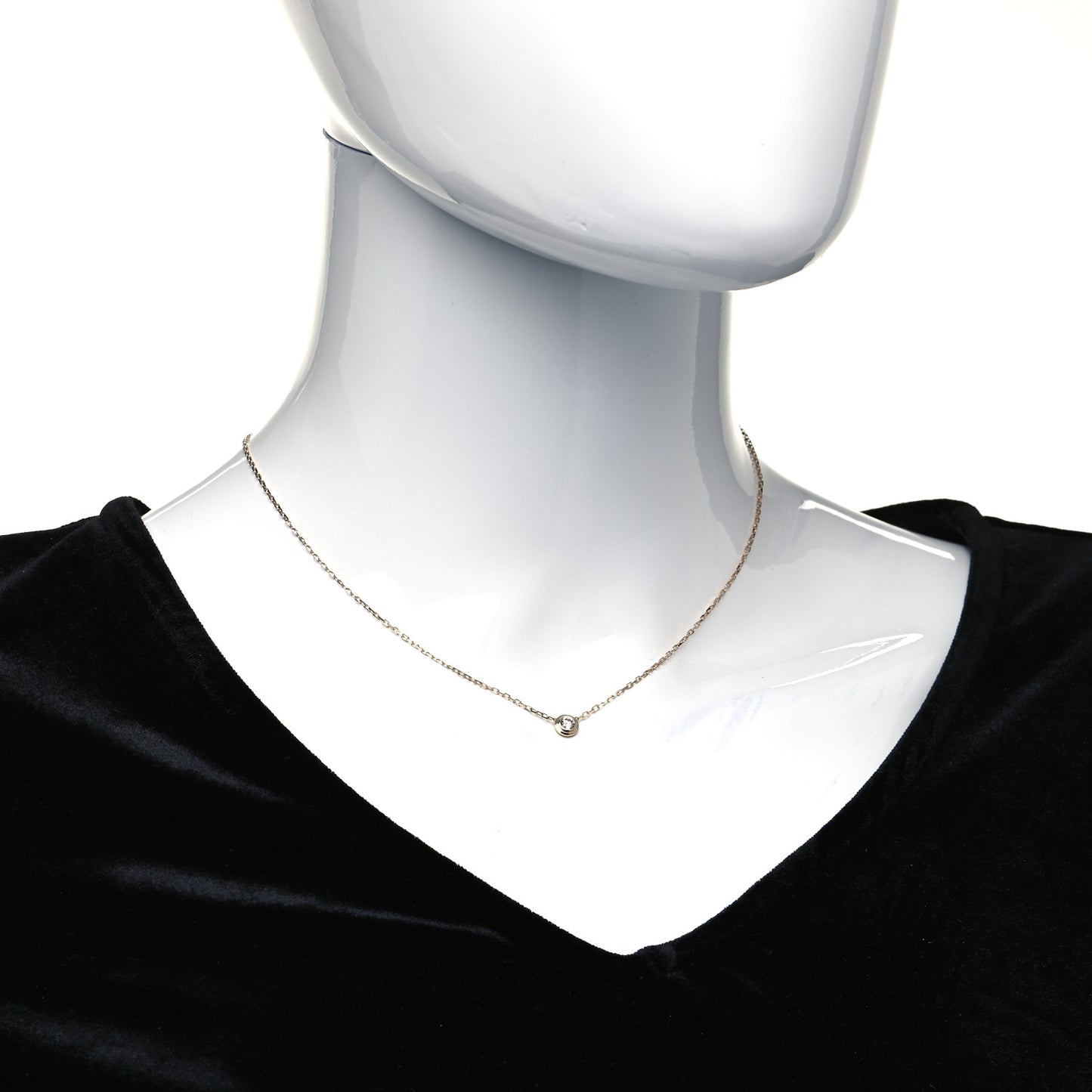 18K Yellow Gold Diamond LM D'Amour Pendant Necklace
