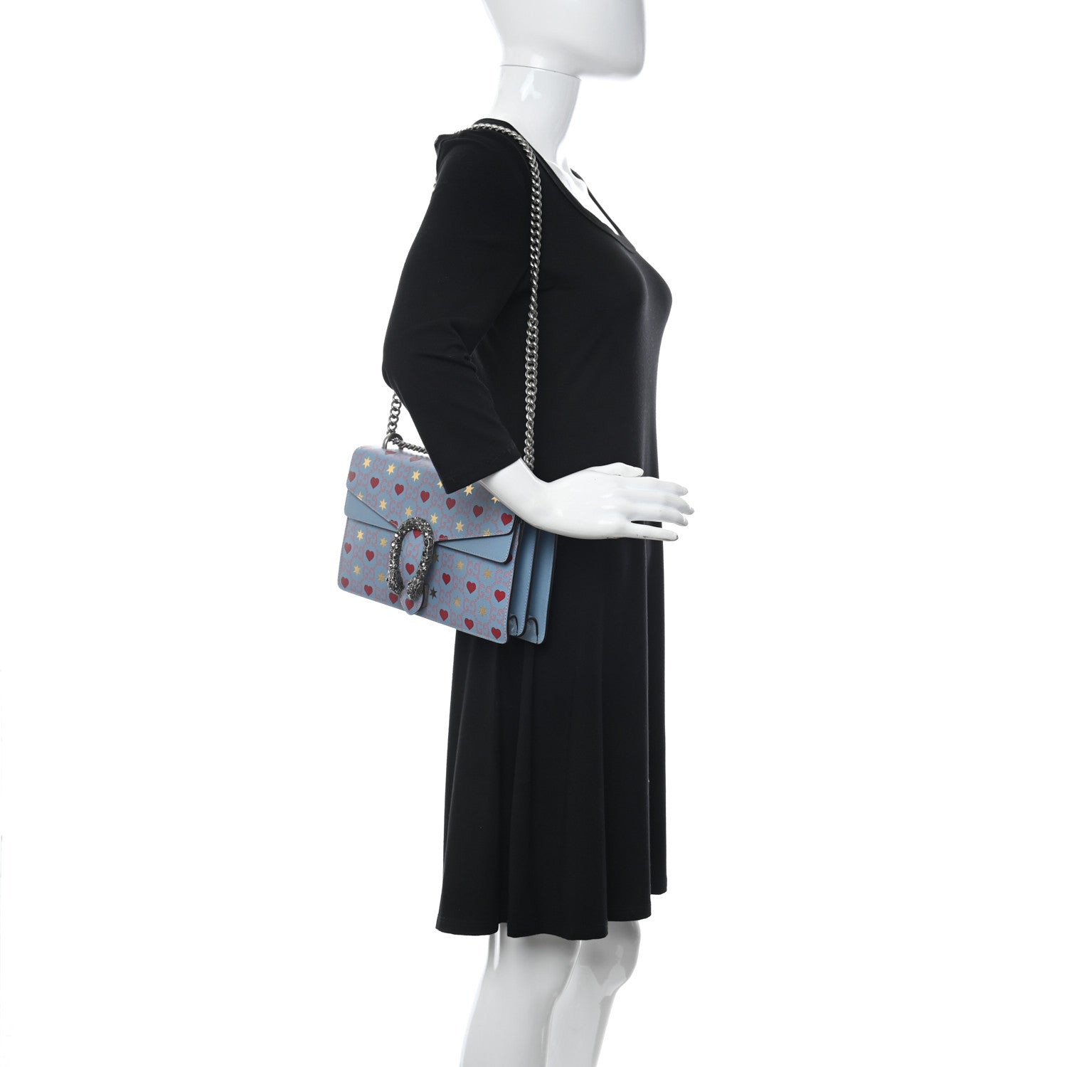 Gucci Calfskin Valentine's Day Exclusive Small Dionysus Bag Blue 2 of 11