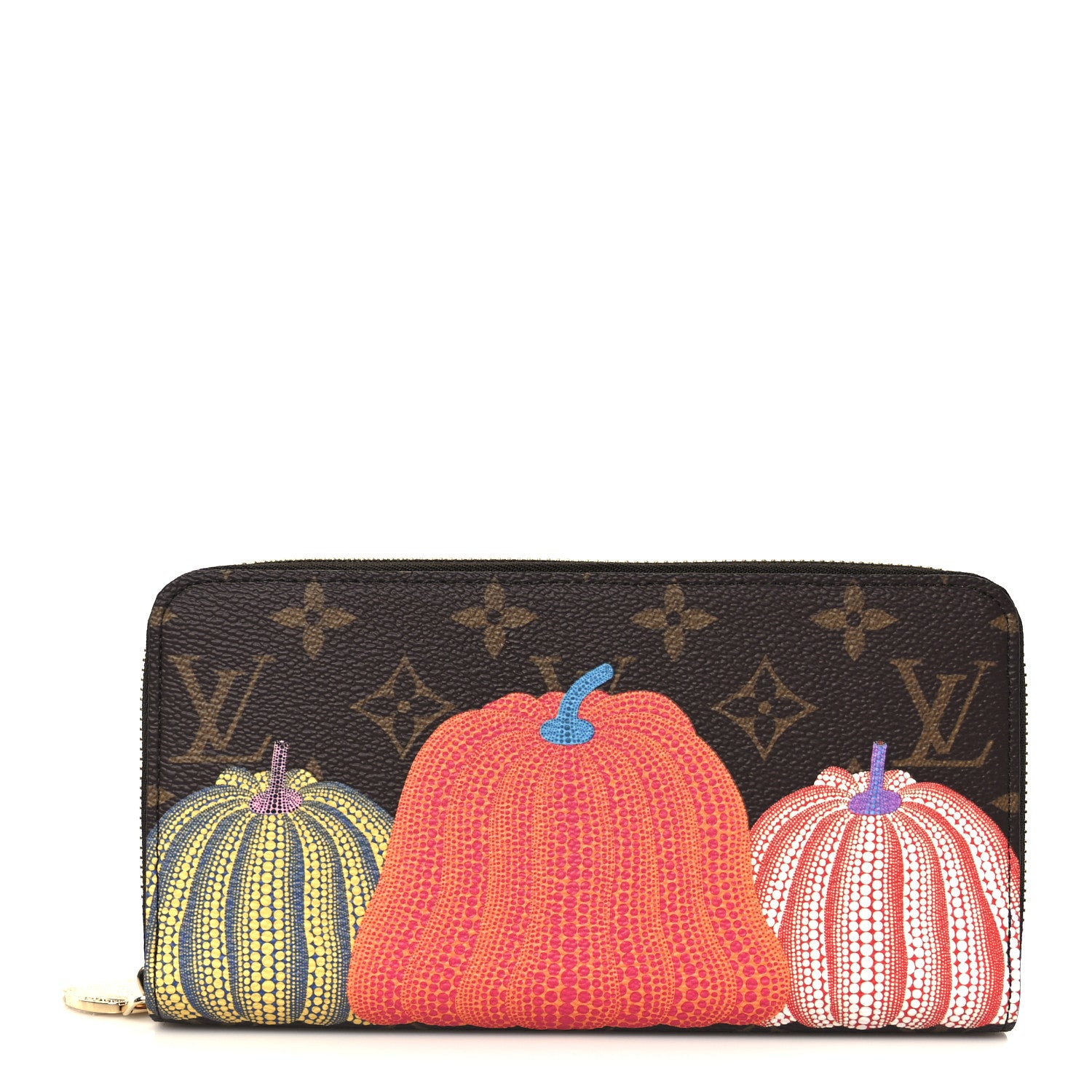 Louis Vuitton LV X YK Monogram Kusama Pumpkin Zippy Wallet 1 of 9