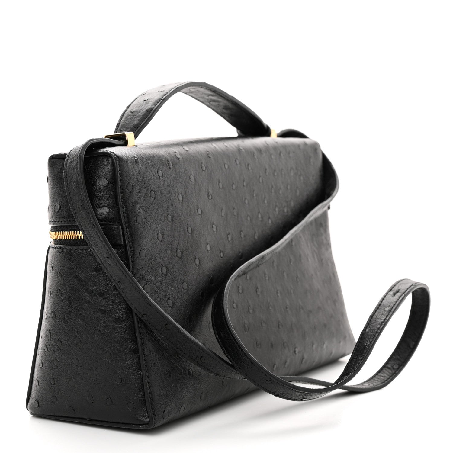 Loro Piana Ostrich Extra Bag L27 Black 3 of 10