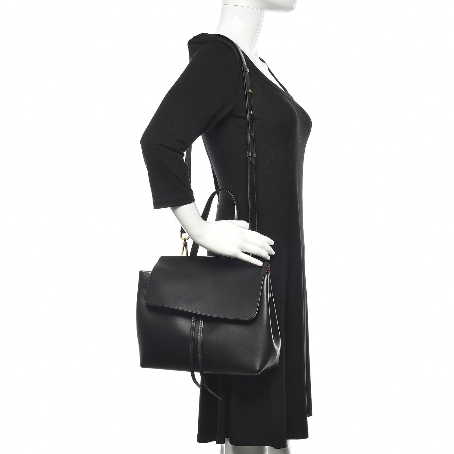 Calfskin Mini Lady Bag Black Flamma