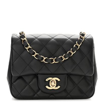 Chanel Lambskin Quilted Mini Square Flap Black 1 of 13