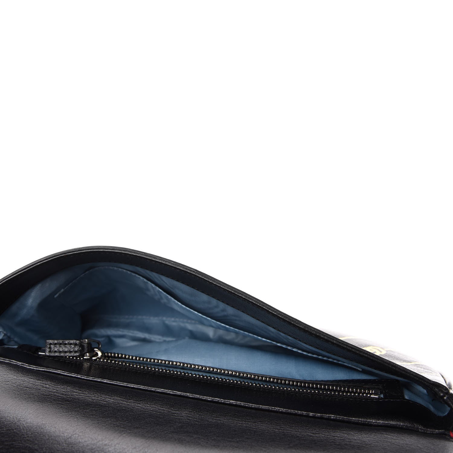 Gucci Calfskin Diagonal GG Medium Thiara Double Envelope Shoulder Bag Black Red 6 of 11