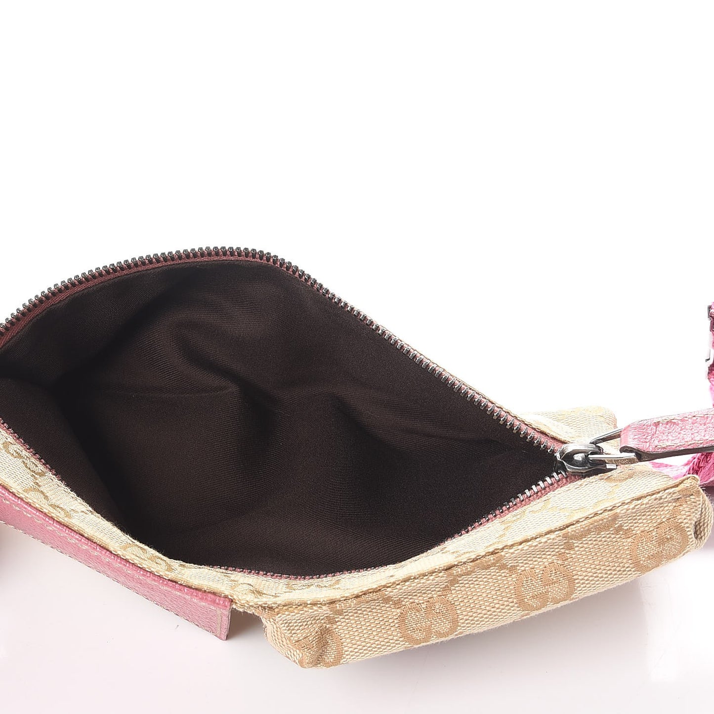 GG Monogram Web Double Pocket Belt Bag Pink