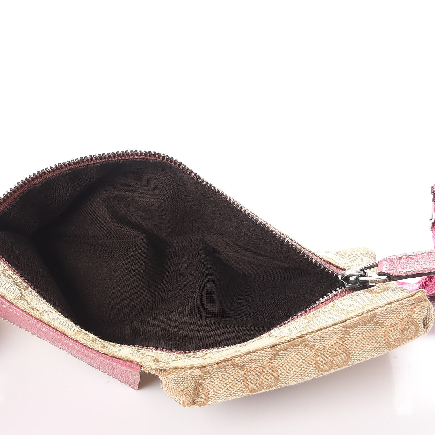Gucci GG Monogram Web Double Pocket Belt Bag Pink 5 of 8