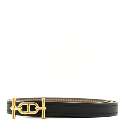 Hermes Swift Epsom 13mm Ancre Belt 70 Black Etoupe 1 of 9