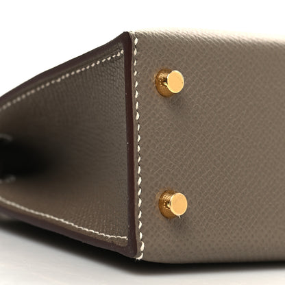 Hermes Epsom Mini Kelly Sellier 20 Etoupe 9 of 10