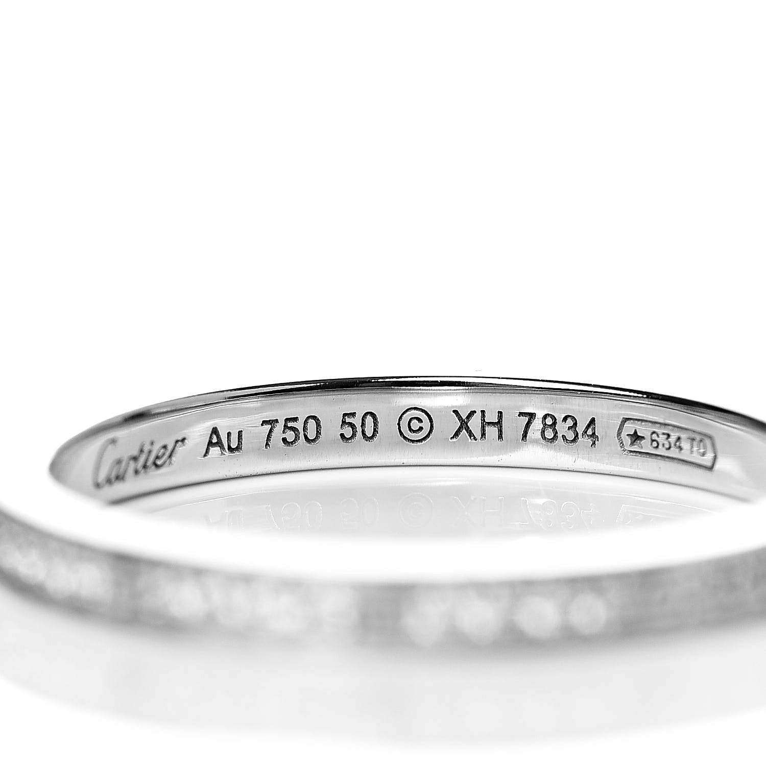 Cartier 18K White Gold Diamond Ceramic LOVE Ring Set 50 5.25 7 of 8