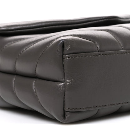 Saint Laurent Calfskin Y Quilted Monogram Toy Loulou Crossbody Bag Earth 9 of 10