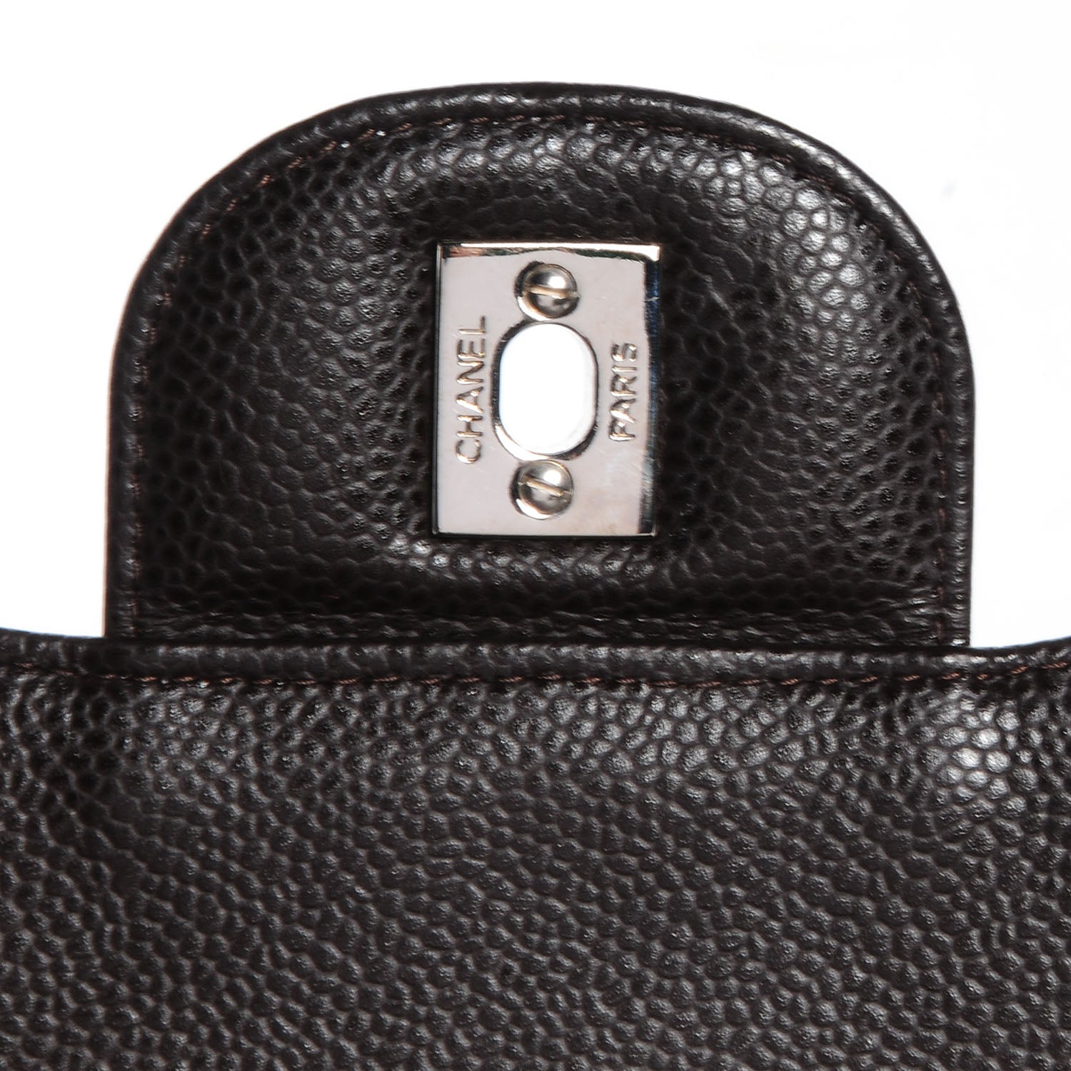 Chanel Caviar Quilted Jumbo Single Flap Dark Brown 6 of 8
