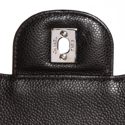 Chanel Caviar Quilted Jumbo Single Flap Dark Brown 6 of 8