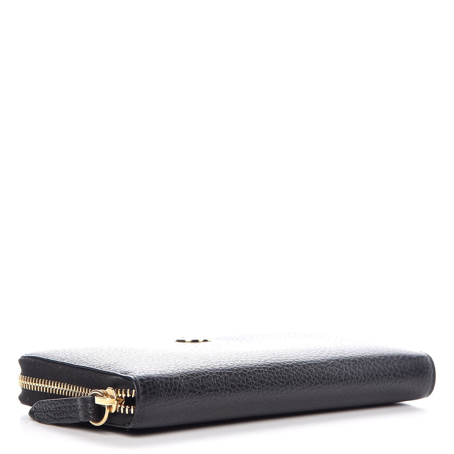 Dollar Calfskin GG Marmont Zip Around Wallet Black