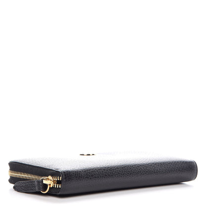 Gucci Dollar Calfskin GG Marmont Zip Around Wallet Black 4 of 8