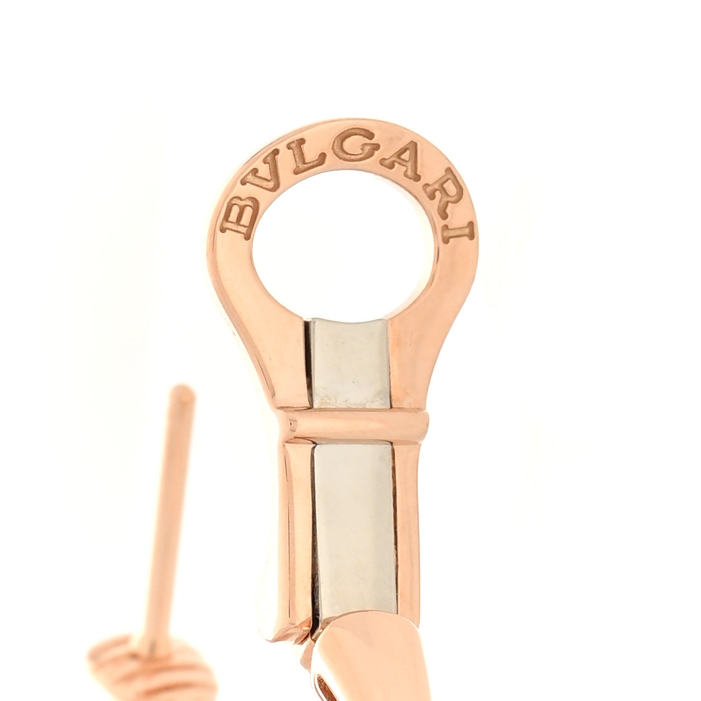 18K Rose Gold Serpenti Viper Hoop Earrings