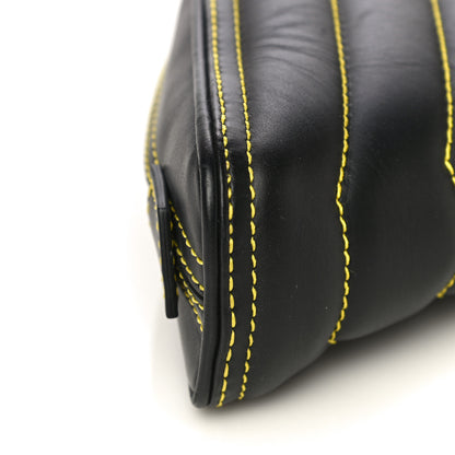 Balenciaga Calfskin Quilted Car Clutch S Black and Yellow 8 of 9